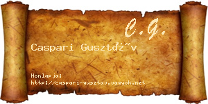 Caspari Gusztáv névjegykártya