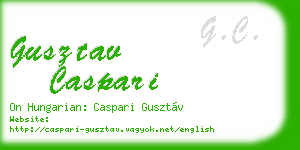 gusztav caspari business card